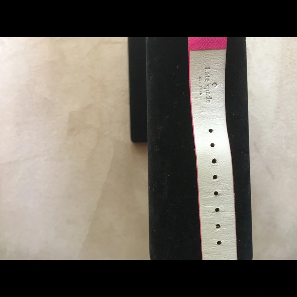 KATE SPADE METRO NWOT AUTHENTIC GENUINE LEATHER HOT PINK GOLD-TONE WATCH